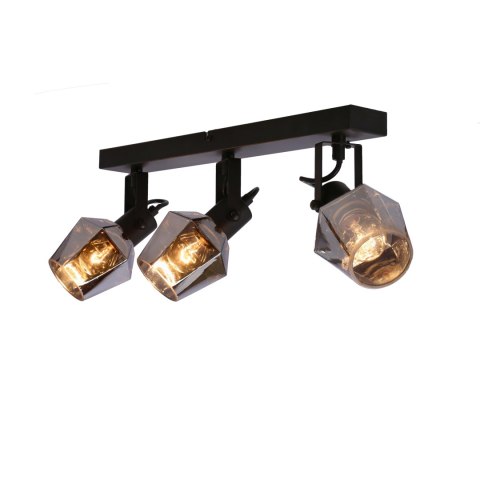 Lampa sufitowa RANDI zzarny matowy klosz dymiony Candellux 93-13378_4 Lampa sufitowa RANDI zzarny matowy klosz dymiony Candellux 93-13378_4