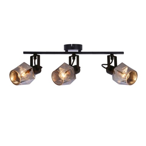 Lampa sufitowa RANDI zzarny matowy klosz dymiony Candellux 93-13378_10 Lampa sufitowa RANDI zzarny matowy klosz dymiony Candellux 93-13378_10