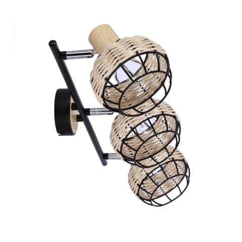 Lampa sufitowa TAJGA czarny/drewno 3xE14 Candellux 93-12227_5 Lampa sufitowa TAJGA czarny/drewno 3xE14 Candellux 93-12227_5