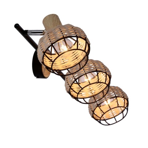 Lampa sufitowa TAJGA czarny/drewno 3xE14 Candellux 93-12227_6 Lampa sufitowa TAJGA czarny/drewno 3xE14 Candellux 93-12227_6