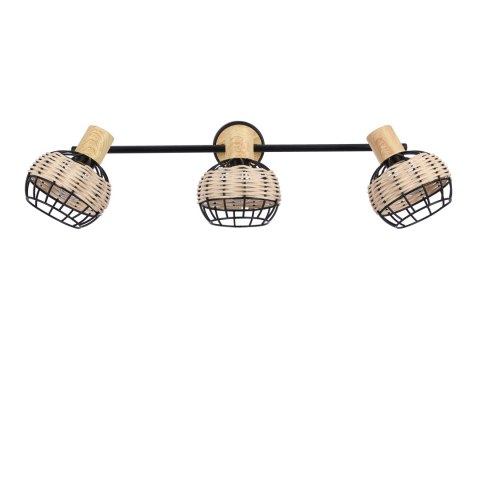 Lampa sufitowa TAJGA czarny/drewno 3xE14 Candellux 93-12227_7 Lampa sufitowa TAJGA czarny/drewno 3xE14 Candellux 93-12227_7