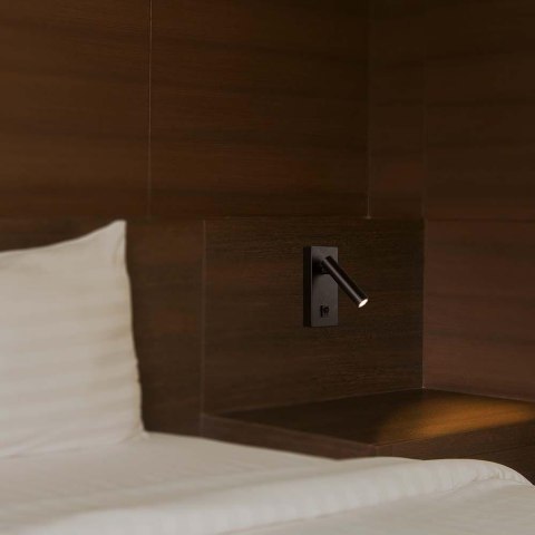 Oprawa LED V-TAC 2W Kinkiet Hotel Łóżko Włącznik Czarny VT-402 3000K 150lm Oprawa LED V-TAC 2W Kinkiet Hotel Łóżko Włącznik Czarny VT-402 3000K 150lm