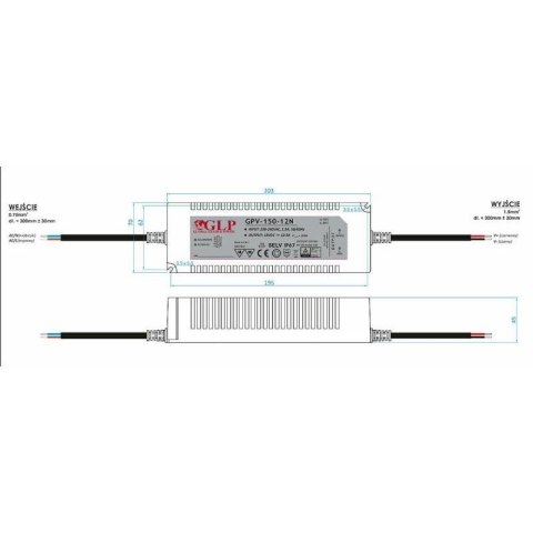 Zasilacz GLP 12VDC 150W GPV 150-12N IP67_1 Zasilacz GLP 12VDC 150W GPV 150-12N IP67_1