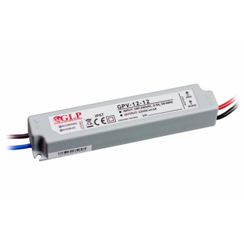 Zasilacz GLP 12VDC 12W GPV 12-12 IP67 Zasilacz GLP 12VDC 12W GPV 12-12 IP67