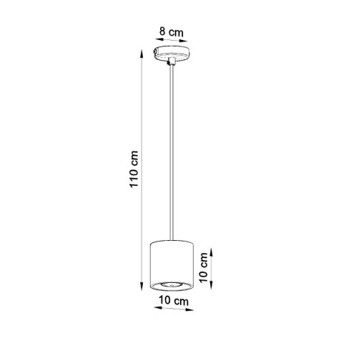 Lampa wisząca ORBIS 1 czarna 1xGU10_wymiary Lampa wisząca ORBIS 1 czarna 1xGU10_wymiary