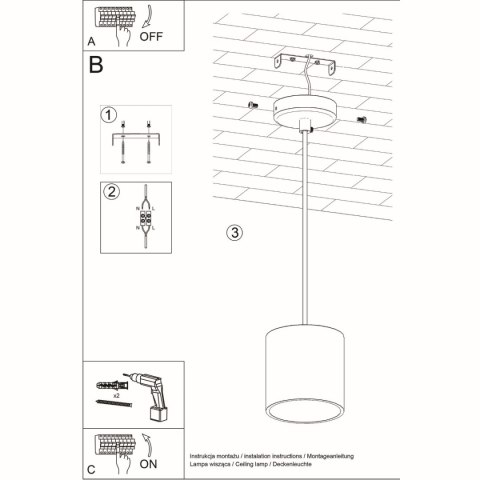 Lampa wisząca ORBIS 1 czarna 1xGU10_instrukca Lampa wisząca ORBIS 1 czarna 1xGU10_instrukca