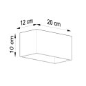 Kinkiet ścienny QUAD MAXI czarny 2xG9_wymiary