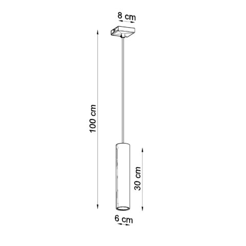 Lampa wisząca LAGOS 1xGU10 czarny_wymiary Lampa wisząca LAGOS 1xGU10 czarny_wymiary