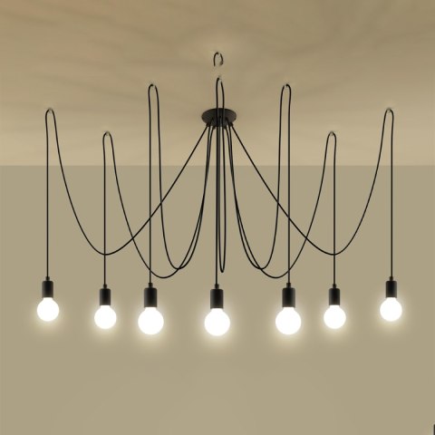 Lampa wisząca EDISON 7xE27 czarna_3 Lampa wisząca EDISON 7xE27 czarna_3