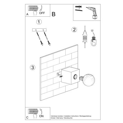 Kinkiet ścienny ARIZ 1xE27 drewno_instrukcje Kinkiet ścienny ARIZ 1xE27 drewno_instrukcje