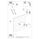 Kinkiet ścienny SALGADO 1xE27 Drewno_instrukcja