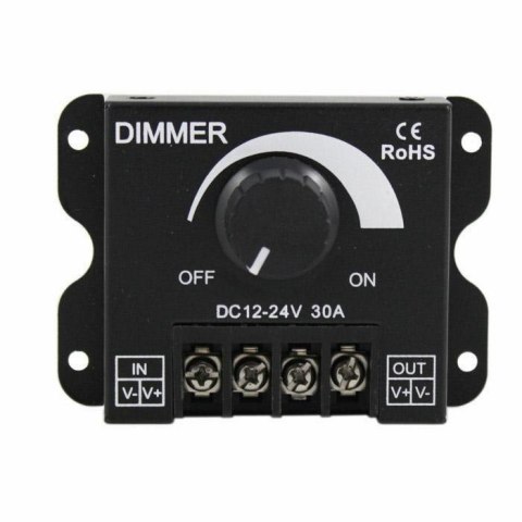 Ściemniacz LED Manualny 30A 360W 12V/24V Czarny Ściemniacz LED Manualny 30A 360W 12V/24V Czarny