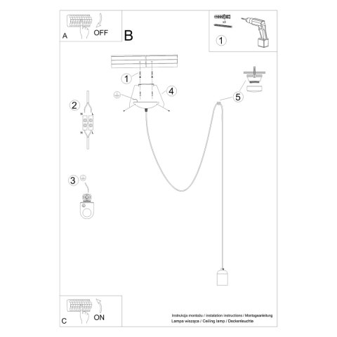 Lampa wisząca NESO LONG 1xE27 beton-czarna_instrukcja Lampa wisząca NESO LONG 1xE27 beton-czarna_instrukcja