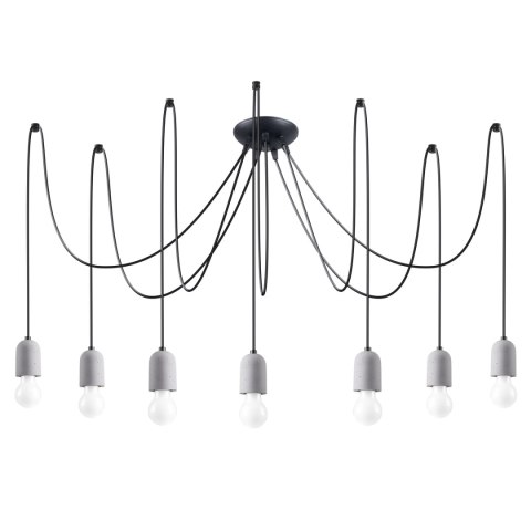 Lampa wisząca NESO 7xE27 beton-czarna Lampa wisząca NESO 7xE27 beton-czarna
