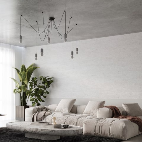 Lampa wisząca NESO 7xE27 beton-czarna_8 Lampa wisząca NESO 7xE27 beton-czarna_8