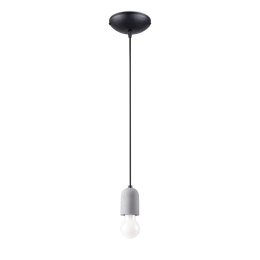 Lampa wisząca NESO 1xE27 beton-czarna