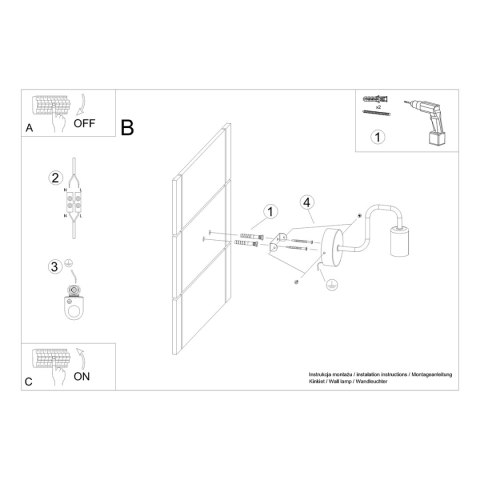 Kinkiet ścienny HECTOR 1xE27 czarny_instrukcja Kinkiet ścienny HECTOR 1xE27 czarny_instrukcja