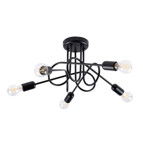 Lampa sufitowa LOOP 5xE27 czarna Lampa sufitowa LOOP 5xE27 czarna