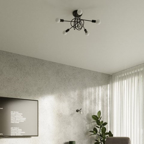 Lampa sufitowa LOOP 5xE27 czarna_3 Lampa sufitowa LOOP 5xE27 czarna_3