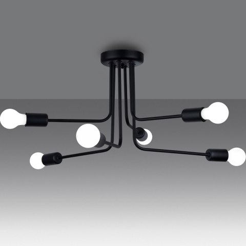 Lampa sufitowa NORAH 6xE27 czarna_2 Lampa sufitowa NORAH 6xE27 czarna_2