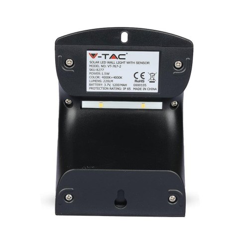 Projektor Solarny 1.5W LED Czarny V-TAC VT-767-2 4000K 220lm Projektor Solarny 1.5W LED Czarny V-TAC VT-767-2 4000K 220lm