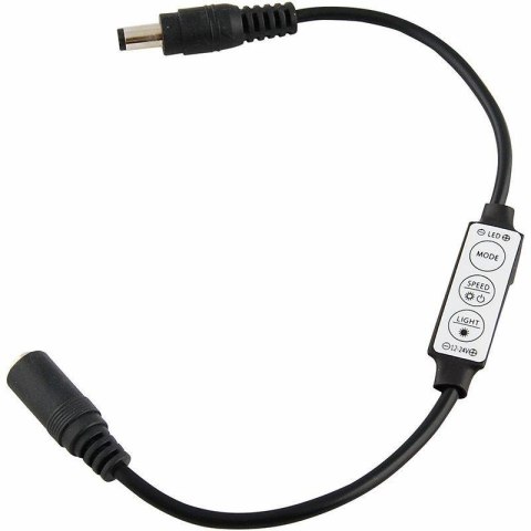 Ściemniacz LED Manualny 4A 12VDC 48W Wtyczkowy Czarny Ściemniacz LED Manualny 4A 12VDC 48W Wtyczkowy Czarny