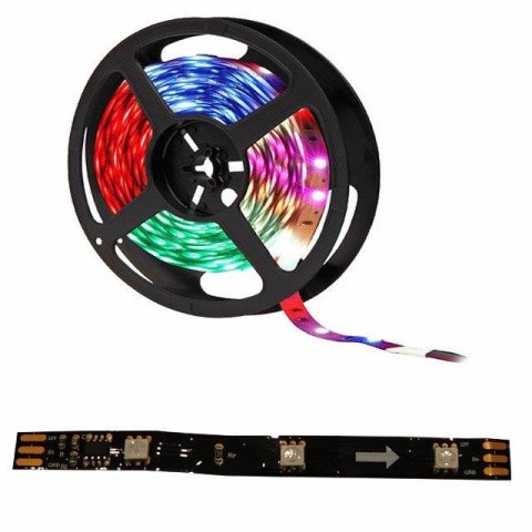 Taśma LED 12VDC 30LED 5050 7,2W RGB IC cyfrowa 10 pikseli IP20 Taśma LED 12VDC 30LED 5050 7,2W RGB IC cyfrowa 10 pikseli IP20
