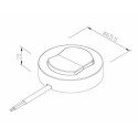 Włącznik meblowy czarny nawierzchniowy fi65 230V 2,5A z kablem_1 Włącznik meblowy czarny nawierzchniowy fi65 230V 2,5A z kablem_1