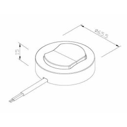 Włącznik meblowy czarny nawierzchniowy fi65 230V 2,5A z kablem_1