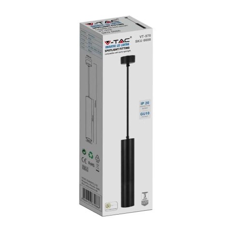 Oprawa Zwieszana V-TAC GU10 GU10 Czarny 55x300mm VT-976-300 3 Lata Gwarancji Oprawa Zwieszana V-TAC GU10 GU10 Czarny 55x300mm VT-976-300 3 Lata Gwarancji